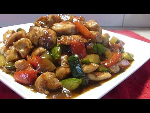 Stir Fried Chicken Breast With Zucchini Asian Style