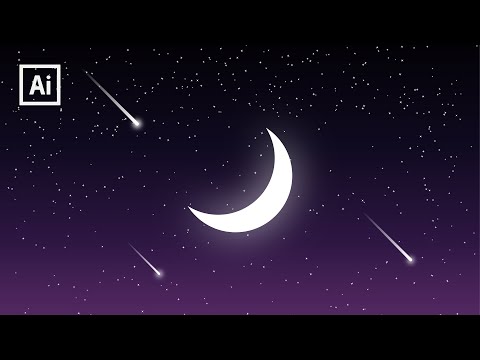 Create Night Sky Easily | Adobe illustrator Tutorial