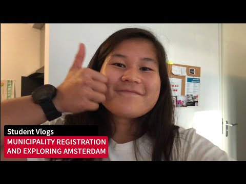 Municipality Registration + Exploring the city|Student Vlogs Week 3|Anna | University of Amsterdam🇳🇱