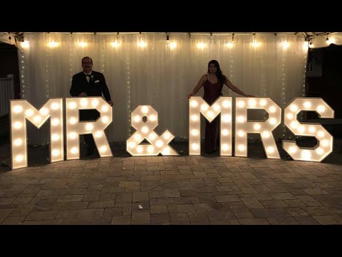 DIY Giant Light Up Wooden Mr & Mrs Wedding Marquee Letters