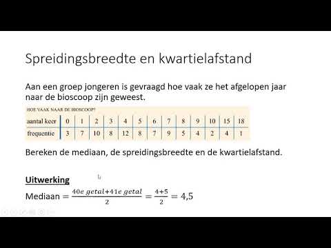 Spreidingsbreedte en kwartielafstand (3 HAVO & 3 VWO)