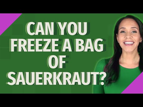 Can you freeze a bag of sauerkraut?