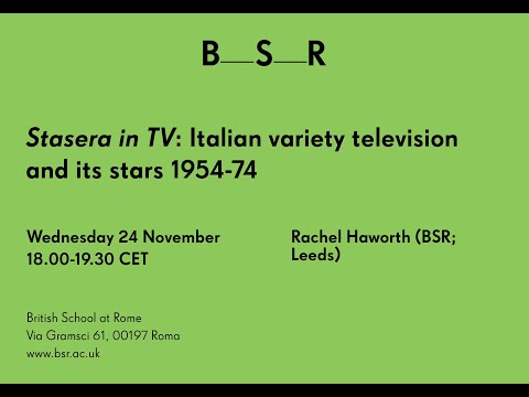 Stasera in TV: Italian variety television and its stars 1954-74